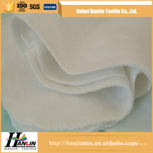 Tissage en vrac en gros 100% coton / cvc 120gsm tissu de flanelle blanche pour couverture de bébé / couche-culotte thailande